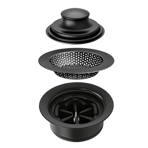 Kit 5 piezas para desechos cocina negro mate miniatura 6