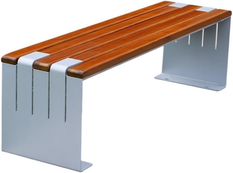 Garden Dark Brown Backless Outdoor Bench for Two People Bench Leisure Park Seat