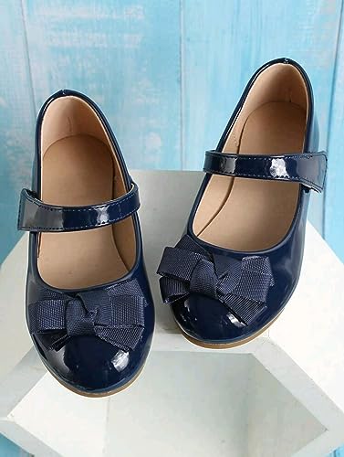 Dark Blue Girls Mary Jane Flats3