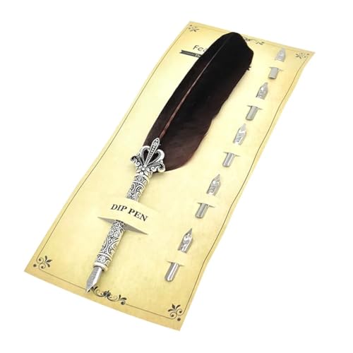 Stylos plume de calligraphie marron foncé pour vos correspondances et carnets de notes vintage