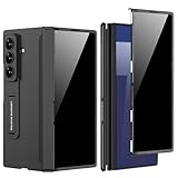 PUROOM for Samsung Galaxy Z Fold 7 Case with Privacy Screen Protector Magnetic Hinge Coverage Protective Built-in Kickstand All-Inclusive Shockproof Cover (Black with Privacy Screen)