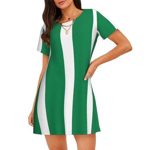Chemise de nuit Nigeria femme manches courtes motif drapeau vêtement de nuit