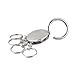 HomeJo 2 Pcs Multi-ring Detachable Key Ring Keychain, Round Shape