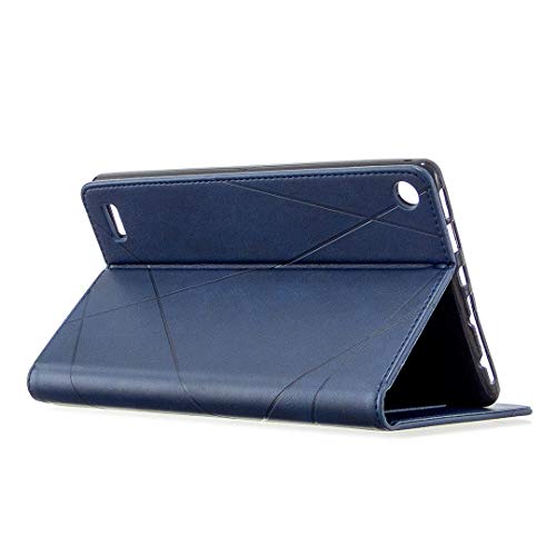Étui en cuir pour tablette Android bleu compatible Kindle Fire 7 antichoc avec veille - 4
