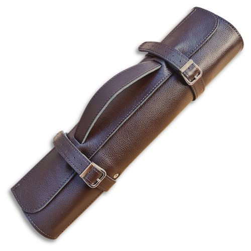 Estojo Porta Facas Churrasqueiro Chef Cozinha Couro