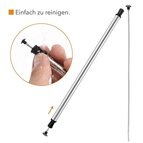 AVANA Herbruikbare roestvrijstalen rietjes, set van 2, opvouwbare siliconen rietjes, BPA-vrij, milieuvriendelijk… - Image 6