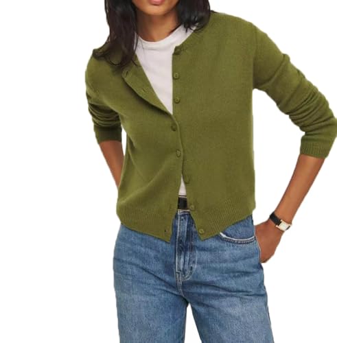 Women Knitted Crop Cardigan Shirt Long Sleeve Button Down Ribbed Knit Crop Top Fall Casual Lightweight Cardigan Tee Shirt