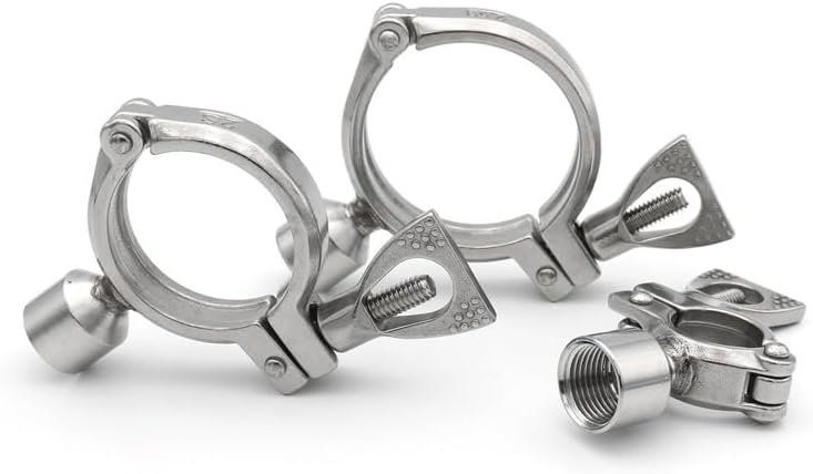 Pipe Holder Clamp Clips Support Tube Hanger Bracket 304 Stainless Steel 1/2" Male Female Thread OD19 25 38 51 63 76 102mm(Male,Pipe OD 76MM_SS304)