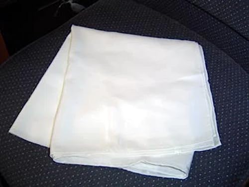 Foulards en soie carrés blancs 44x44" cousus main pour cadeau créatif unique