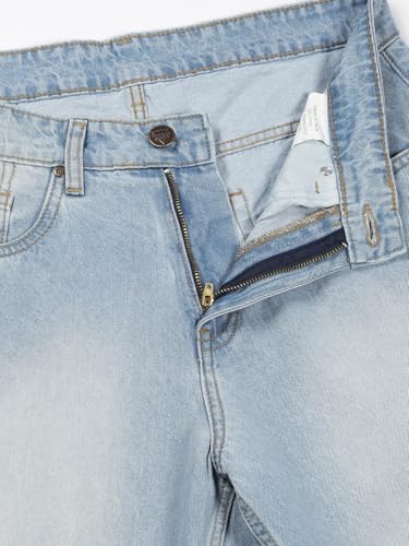 Image of Thomas Scott Men's Relaxed Fit Mid Rise Comfort Clean Look Light Fade Cotton Baggy Jeans