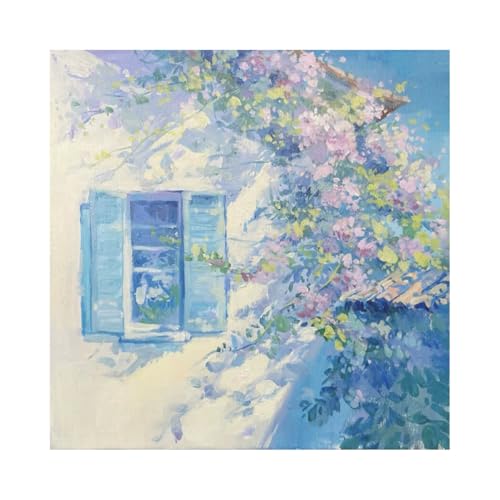Peinture à l'huile moderne roses violettes art mural abstrait toile sans cadre décoration salon