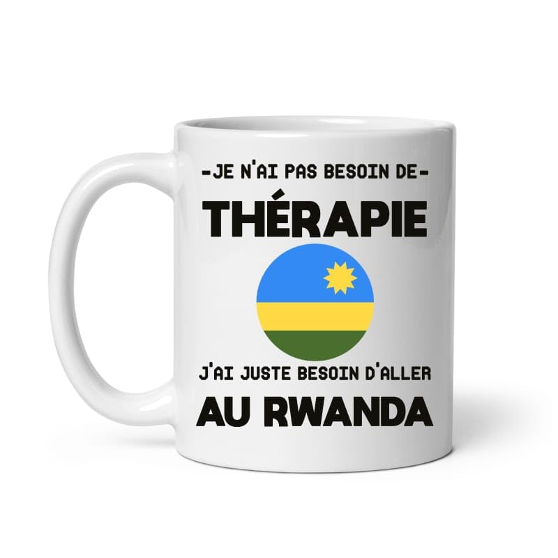 MugSmile Mug Rwanda thérapie humour vacances départ voyage Tasse Rwanda