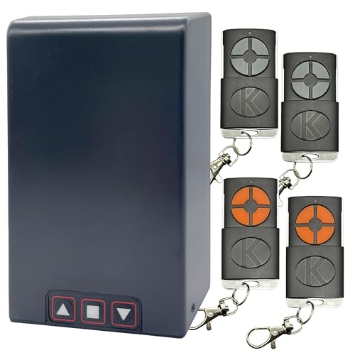 Kit Centralita Universal Persiana Garaje Koomando TM5886 – hasta 1HP – 750W – 230V – CE/RoHS – 4 Mandos Rolling Code con Cubierta Protectora y Llavero – IP55 – Fácil instalación