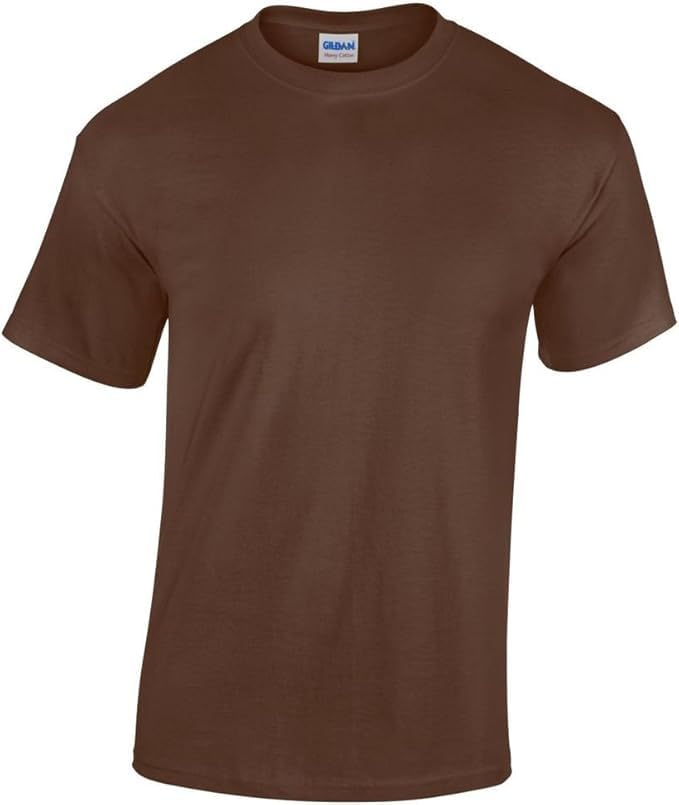 Gildan Crewneck Short Sleeve Heavy Cotton T Shirt. Dark Chocolate - image 1