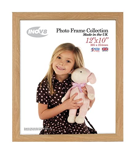Inov8 Framing - Lime Oak 12x10 Inch (25x30cm) British Made Photo Frame - Wood Effect with Glass Picture Frame