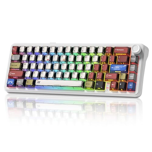 Image of womier 60% Mechanical Keyboard Wireless,Comic Gaming Keyboard White