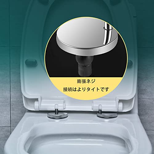 2 Pair Toilet Seat Fixings 45mm Base Quick Release Toilet Seat Fixings