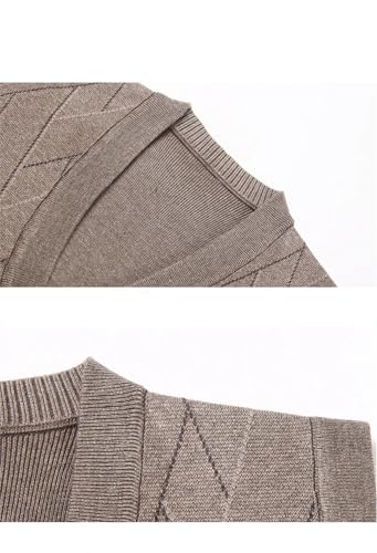 Men's Winter Thickened Tank Top Warm Cardigan Tank Top Sweater2