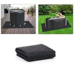 Ahpuhtan 47x70 Inch Cold Plunge Tub Floor Mat, Waterproof Ice Bath Tub Mat Outdoor Indoor, Anti-Slip Protector Pad for Round Oval Cold Plunge Ice Bath Accessories