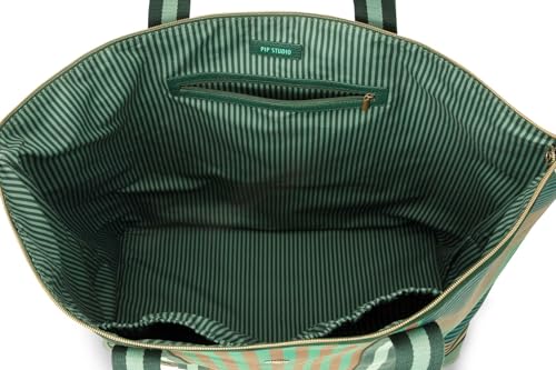 Grand sac Tilda Pip Studio L vert à rayures chic et durable - 5
