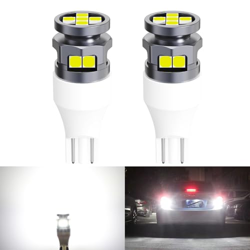 Fulanmi T15 W16W 906 922 921 LED Bulb for Backup Light Reverse Lights with Automotive-Grade 3030 High-Power Chipsets Error Free, 6000K White 400% Super Bright, Pack of 2