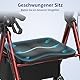 VOCIC Rollator Faltbar und Leicht mit Sit,Rollatoren Schmal für Wohnung,Rollatoren für Senioren Klappbar mit 20cm Reifen für All Gelände,Sitz und Griff Höhenverstellbar,5 Jahre Support|Dunkelrot