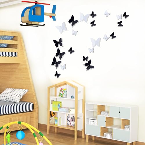 WeKen 24PCS 3D Butterfly Wall Decal Removable Stickers miniatura 3