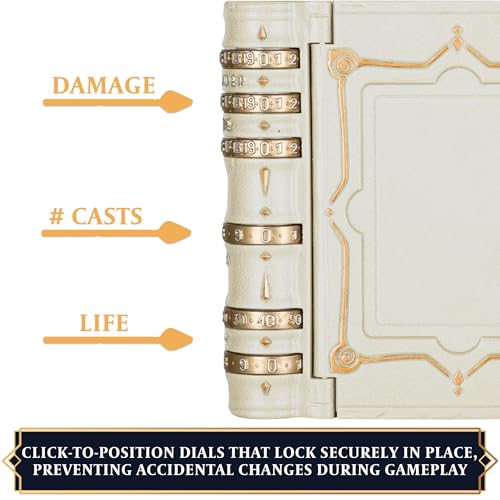 Image of MTG Commander EDH Command Zone /Tray for Magic The Gathering -with Damage, Cast & Life Counters. Storage for Dice & Card Tokens Inside (This is Not A Commander Deck Box!) - MTG Accessories Gift (White)