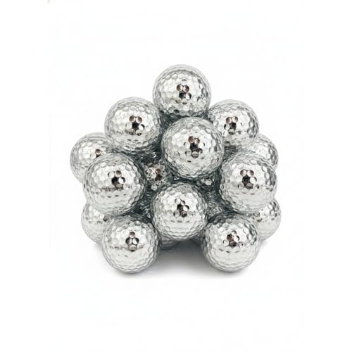Electroplated Practice Golf Ball with Standard Dimple Design for Swing
