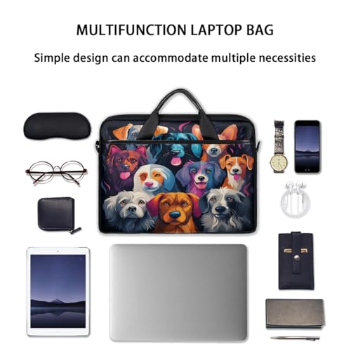 Bolsa para portátil con diseño de perros, 15 pulgadas miniatura 7