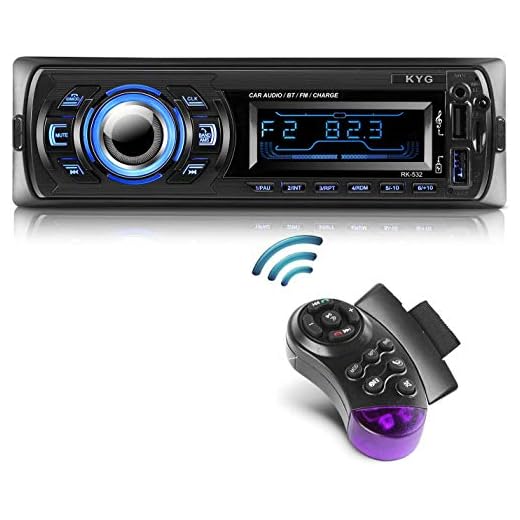 Radio de Coche Autoradio Bluetooth Manos Libres Radio Estéreo de Coche Apoyo de Reproductor MP3 con Control Remoto, Función de USB, SD, AUX