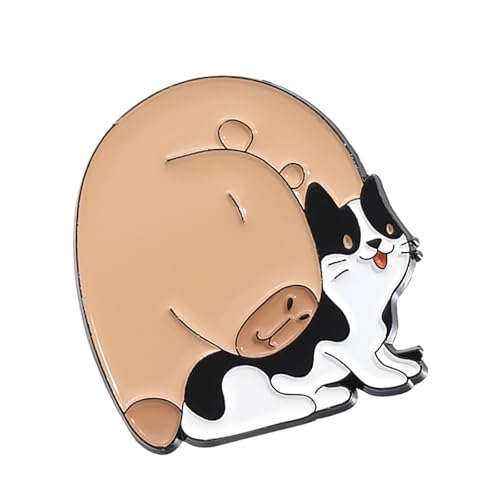 Capybaras Brooch Charm Animal Animal Pin Capybaras Brooch Pin Fashion Lapel Pin Alloy Texture バックパックに適している