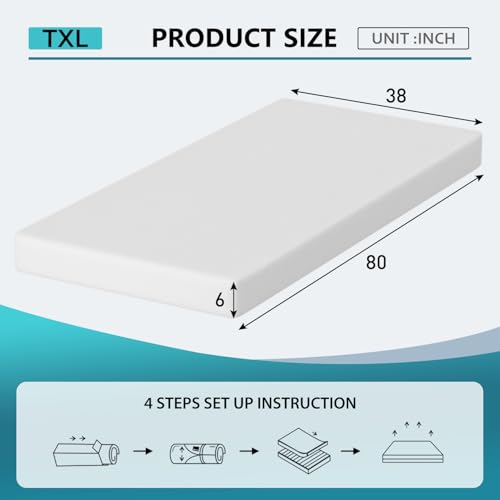 Image of PayLessHere | 6 Inch Twin XL Mattress | Medium Firm Base Foam Mattress
