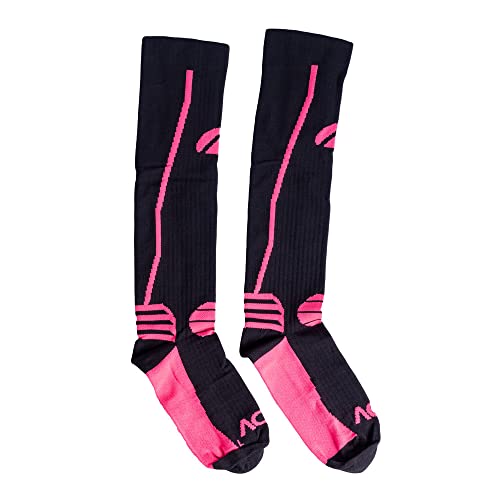 Acte , Meia De Compressão Adulto Unissex, Preto/ Rosa, 33 Ao 38