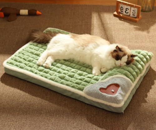 Tuyiutm 犬 ベッド 高反発 猫 マット 洗える 春 夏 秋 冬 ペットベッド 猫 ソファ ドライベッド 冬 あったか 寝心地 猫カーペット 洗いやすい 通気性 カビない 枕になる 子犬 猫 多頭飼い 取り外し可能 カバー 滑り止め 防水 小型犬 中