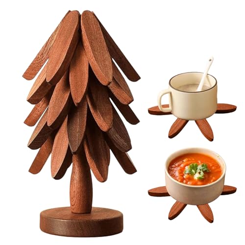 Baums Untersetzer, 22cm Untersetzer Set Baums, Baumförmige...