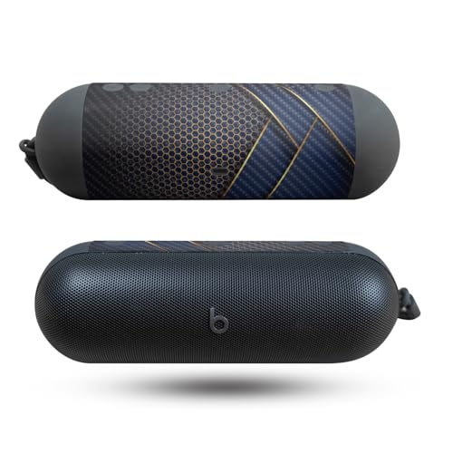 Image of Carbon Fiber Speaker Skin Compatible with Beats Pill (2024) - Modern Hex - Premium 3M Vinyl Protective Wrap Decal Cover - Easy to Apply | Crafted in The USA by MightySkins