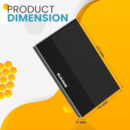 SUHSAI external hard drive 500GB Backup Data Storage HDD - 2.5" Memory Expansion Portable Hard Drive USB 3.0 Ultra Slim hard drive Compatible with Mac, Desktop, PC, PS4, PS5 (Black) - Image 5