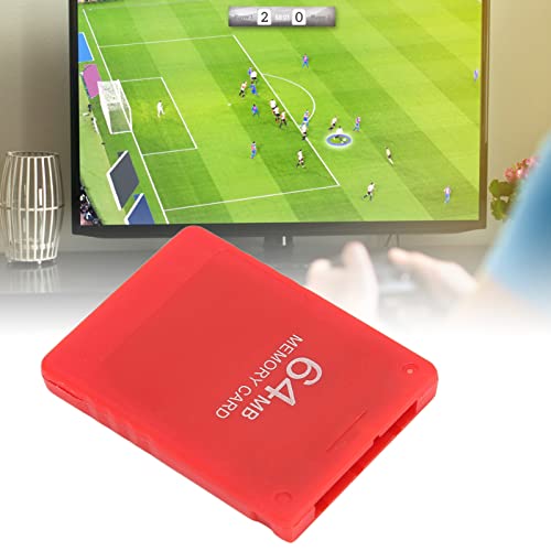 Image of Game Memory Card, 64MB High Speed Game Memory Card Supports All Games and FMCB1.966 for (red)