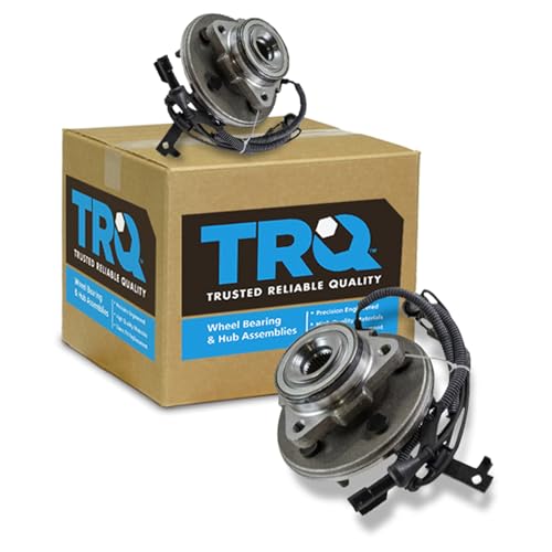 Image of TRQ Front Left and Right Wheel Bearing & Hub Assembly Set 2 Piece for 2006-2010 Ford Explorer 2007-2010 Explorer Sport Trac 2006-2010 Mercury Mountaineer