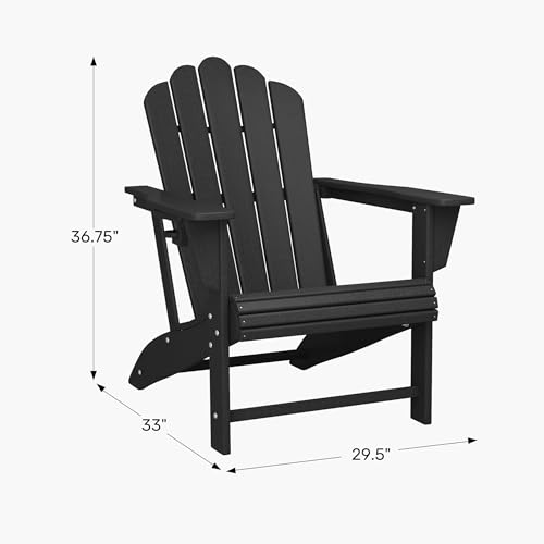 Gray HDPE Adirondack Chair Set with Cup Holder & Table - WestinTrends Highland Outdoor Collection