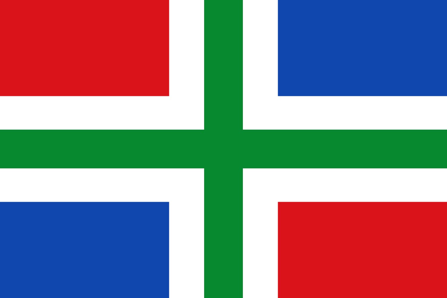 Drapeau Medium Groningue | drapeau paysage de 0.96m² pour mât
