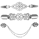 Broches para Cárdigan Vintage,3 PCS Broches y Pinzas para Ropa de Mujer Accesorios de Clip para Cárdigan Chaqueta y Vestidos Ajuste de Cintura y Decoración Alfileres para Ajustar la Ropa