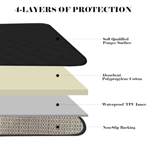 Felenny 4pcs Waterproof Chair Pad for Incontinence Absorbent Washable Reusable Seat Protector Pads Pee Pads - Image 3
