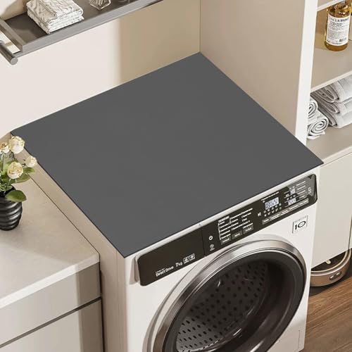 Waschmaschinenauflage 60x60 cm Universal Waschmaschinenabdeckung Rutschfest Waschmaschinenbezug Antirutschmatte Waschmaschine Staubschutzabdeckung für Waschmaschine Trockner Deckelschutz