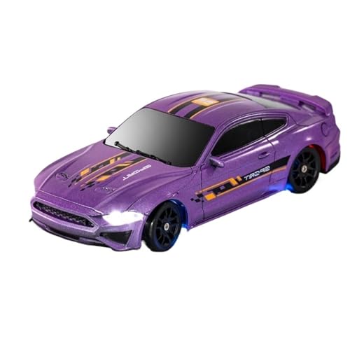 1:64 �����^ RC �h���t�g�J�[ 4WD 15KM/H 2.4G �����R�� LED �w�b�h���C�g 30m ���u���� ���p�������[�V���O�J�[ ��l�q��������������(1-43 Purple Box)