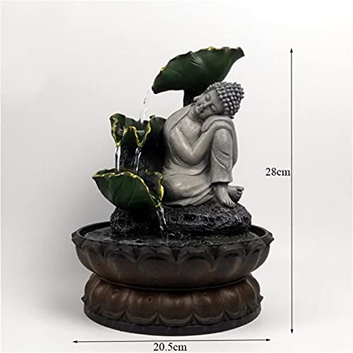 Fuente de mesa de Buda durmiendo CHFYIJYHM con luz LED para decoración Zen 3