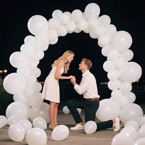 Image of White Big Balloons 32pcs, 18 Inch Large Latex Giant Heavy Duty Balloons for Birthday Wedding Baby Shower Decorations