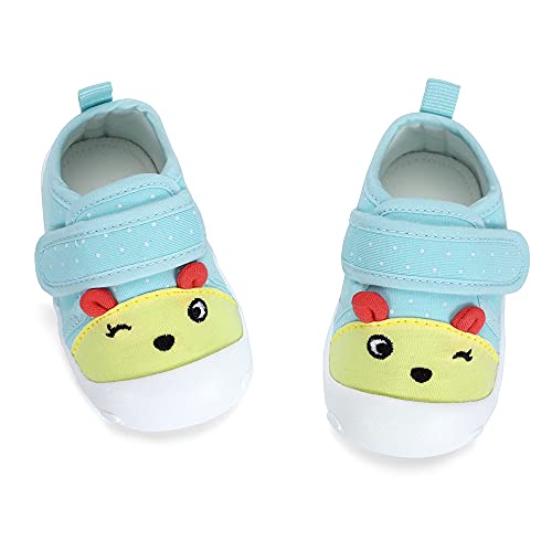 Mk Matt Keely Baby Shoes For Boys Girls First Walkers Cute Bear Toddler Sneakers Prewalkers Soft Rubber Sole,Newblue,Us Size 6: Insole Length:14Cm/5.51 Inches #TOP4