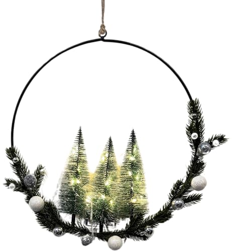 Türkranz Weihnachten Beleuchtet Weihnachtskranz Haustür mit...